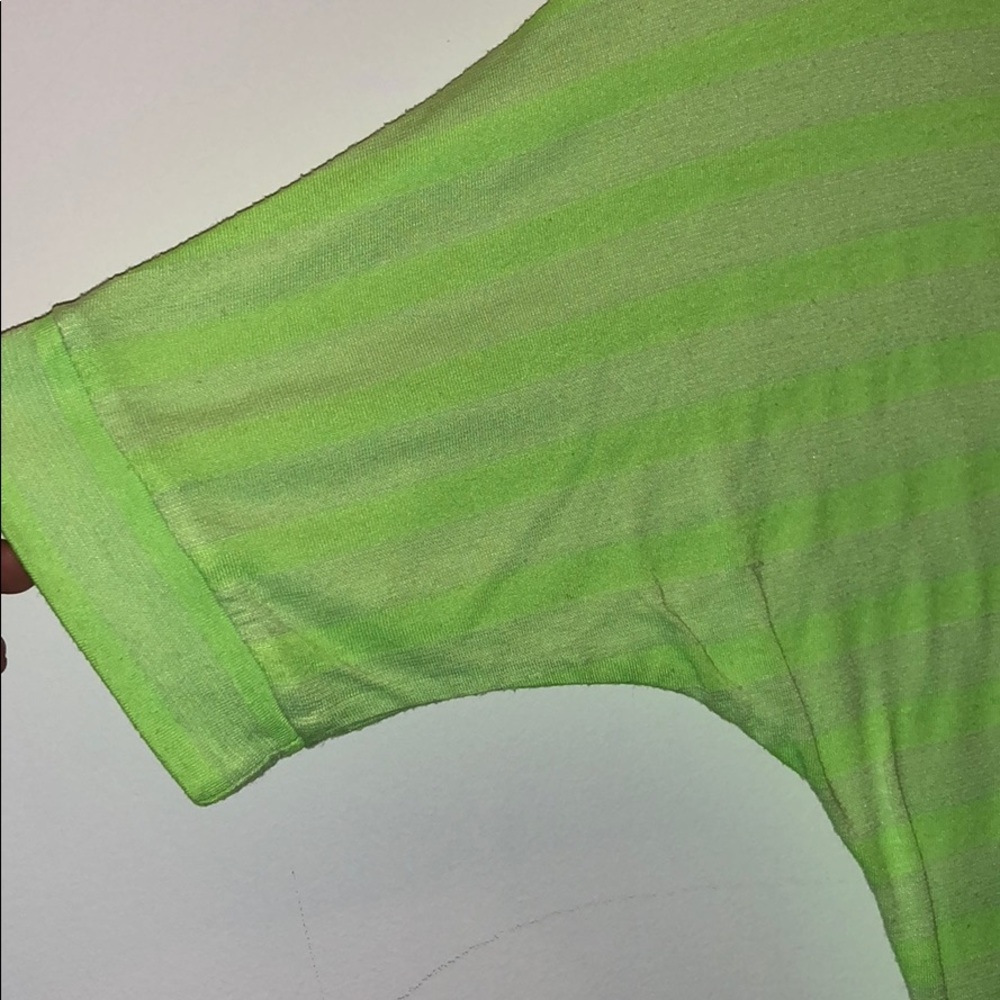 Neon green yellow tee- 3 quarter sleeve size SMALL - Picture 3 of 4